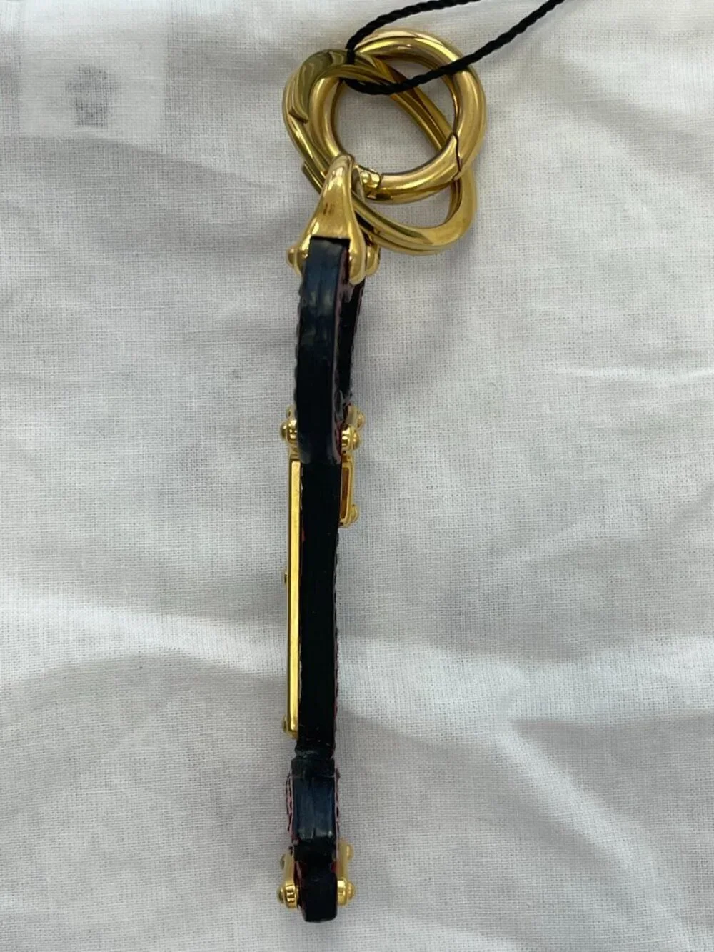 Prada Red Key & Pink Lip Leather Key Ring - Preowned